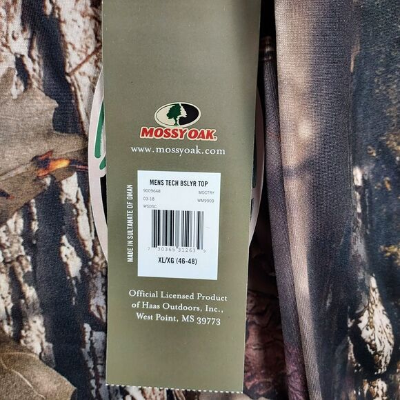 Mossy Oak Men’s XL/XG Camo Hunting Shirt Tech Base Layer Top NWT - Picture 4 of 9